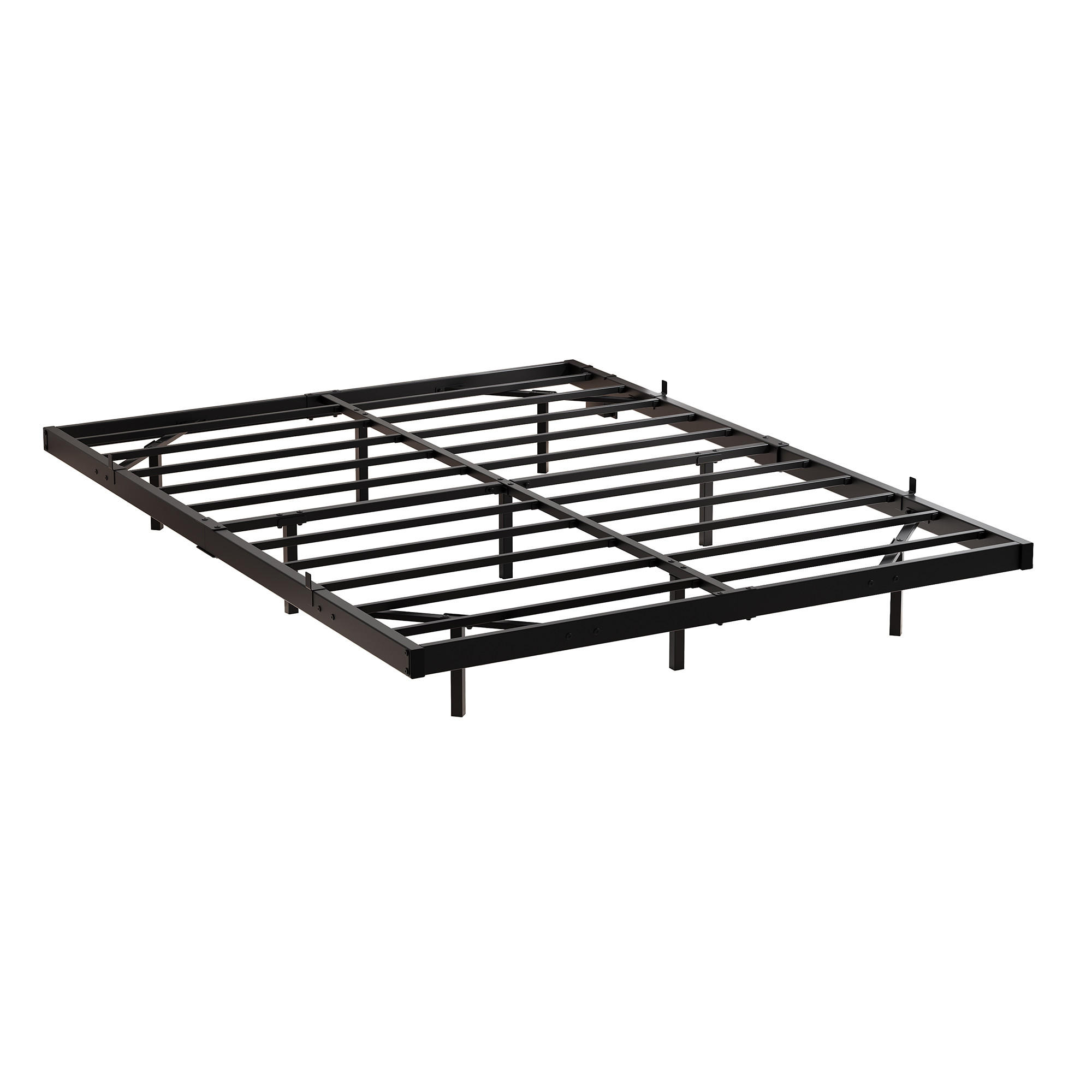 METALLBETT 120/200 cm in Schwarz mit LED und USB - Schwarz, Metall (120/200cm) - WISHDOR