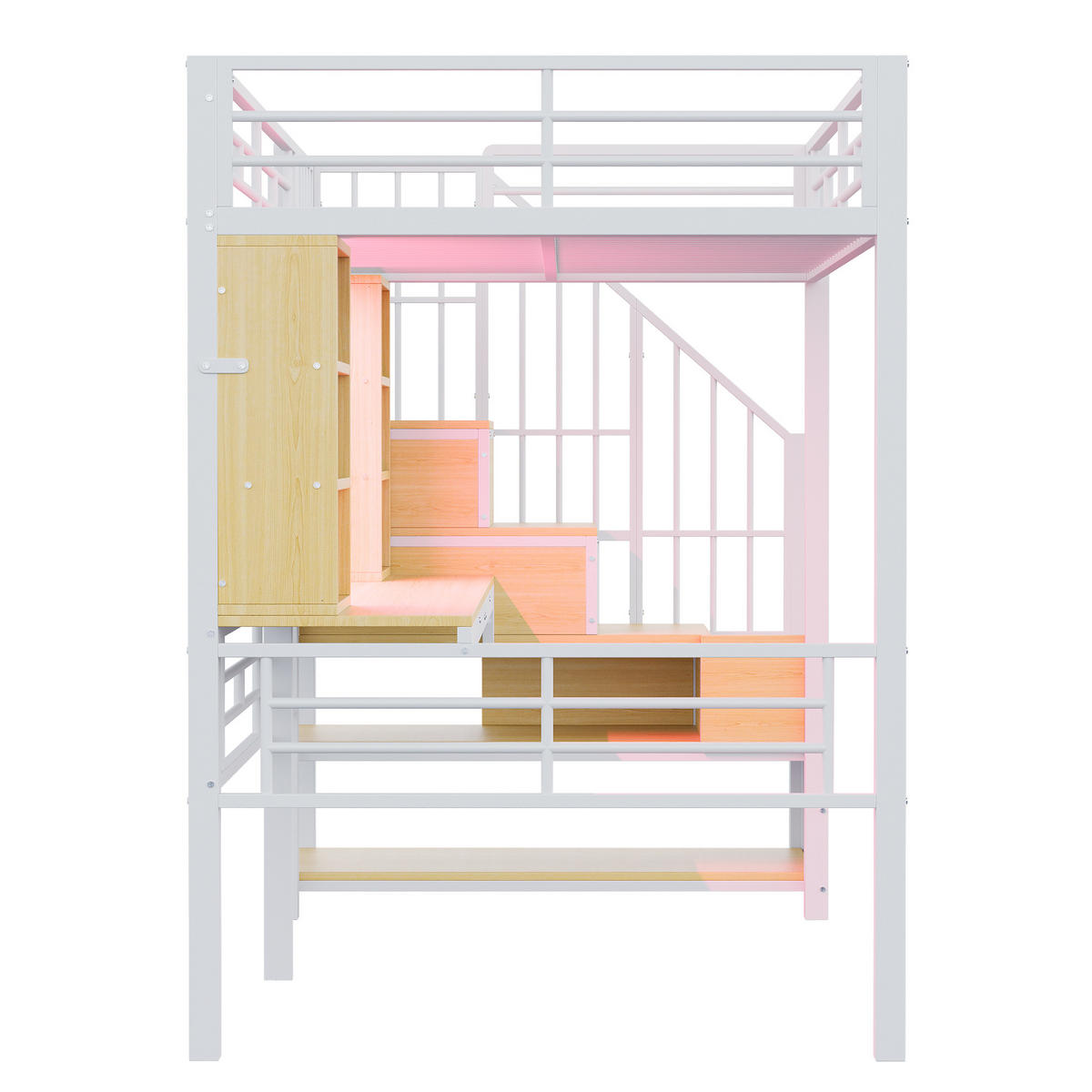 HOCHBETT Eisen 90/200 cm Weiß - Weiß, Holzwerkstoff/Metall - Raumix