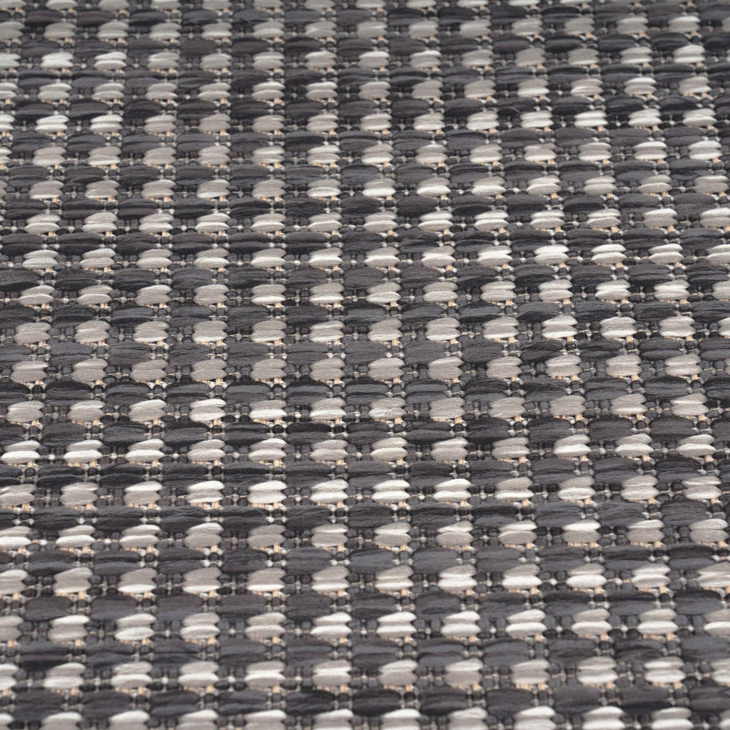 OUTDOOR Teppich Natur Balkon, Terrasse schmutzabweisend Anthrazit Läufer 60x100 - Anthrazit, Textil (60/100cm) - KADIMA DESIGN