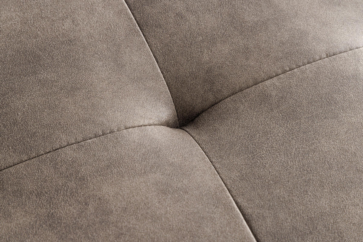SITZBANK BOUTIQUE Microfaser Taupe 100 cm - Taupe/Schwarz, Textil/Metall (100/45/35cm) - riess-ambiente