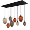 HÄNGELEUCHTE Echos 8-flammig Mehrfarbig Ø 18/25cm - Multicolor/Schwarz, Glas (18/18/20cm) - s.luce