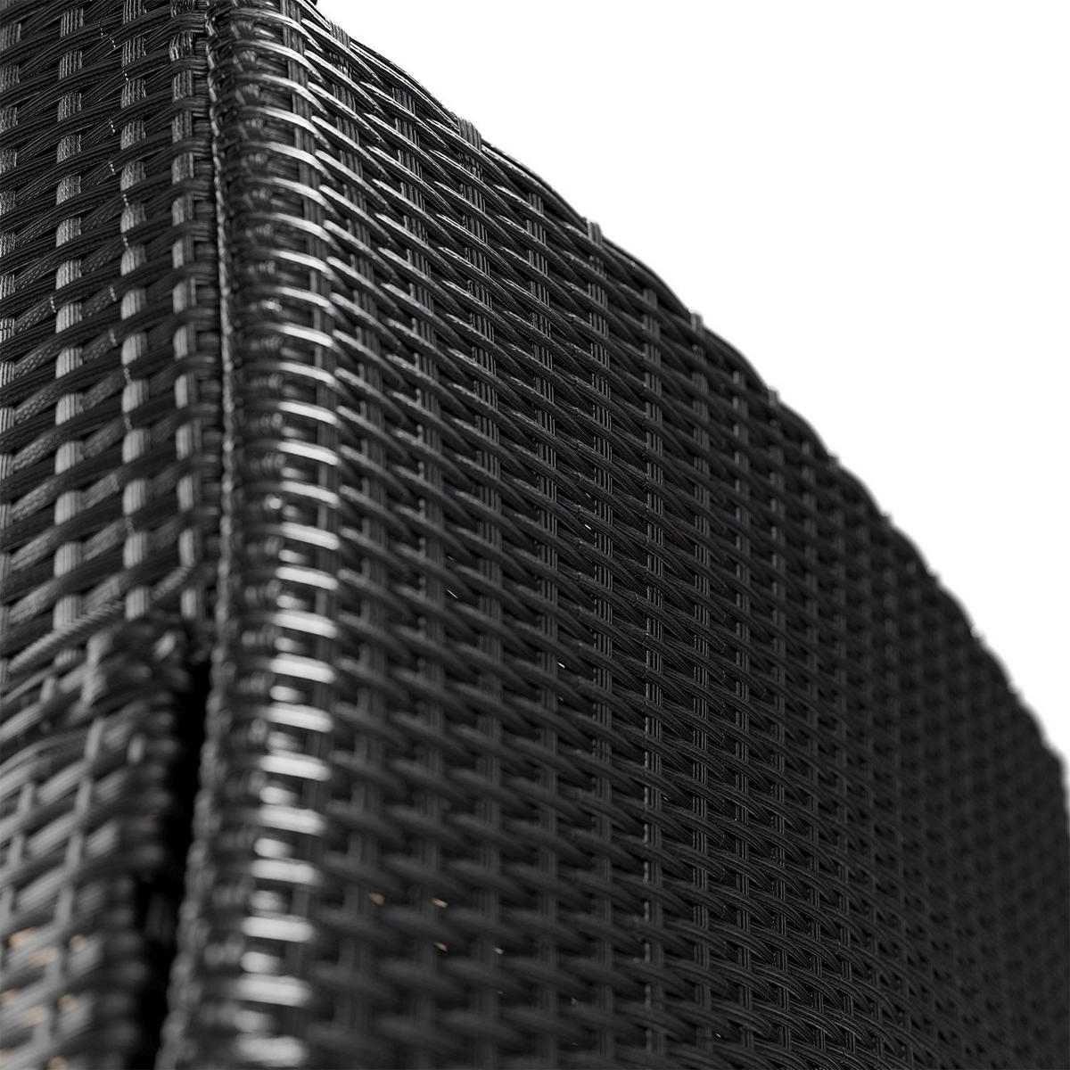 GARTENSET Fort Myers schwarz / cremeweiß inkl. Abdeckung - Creme/Schwarz, Kunststoff/Metall - Juskys