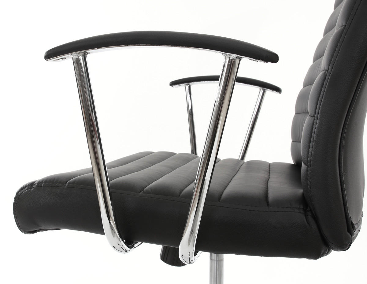 DREHSTUHL Cannes HxBxT 117x68x71cm Sitzhöhe 46cm Kunstleder Schwarz - Schwarz, Kunststoff (68/117/71cm) - PROREGAL