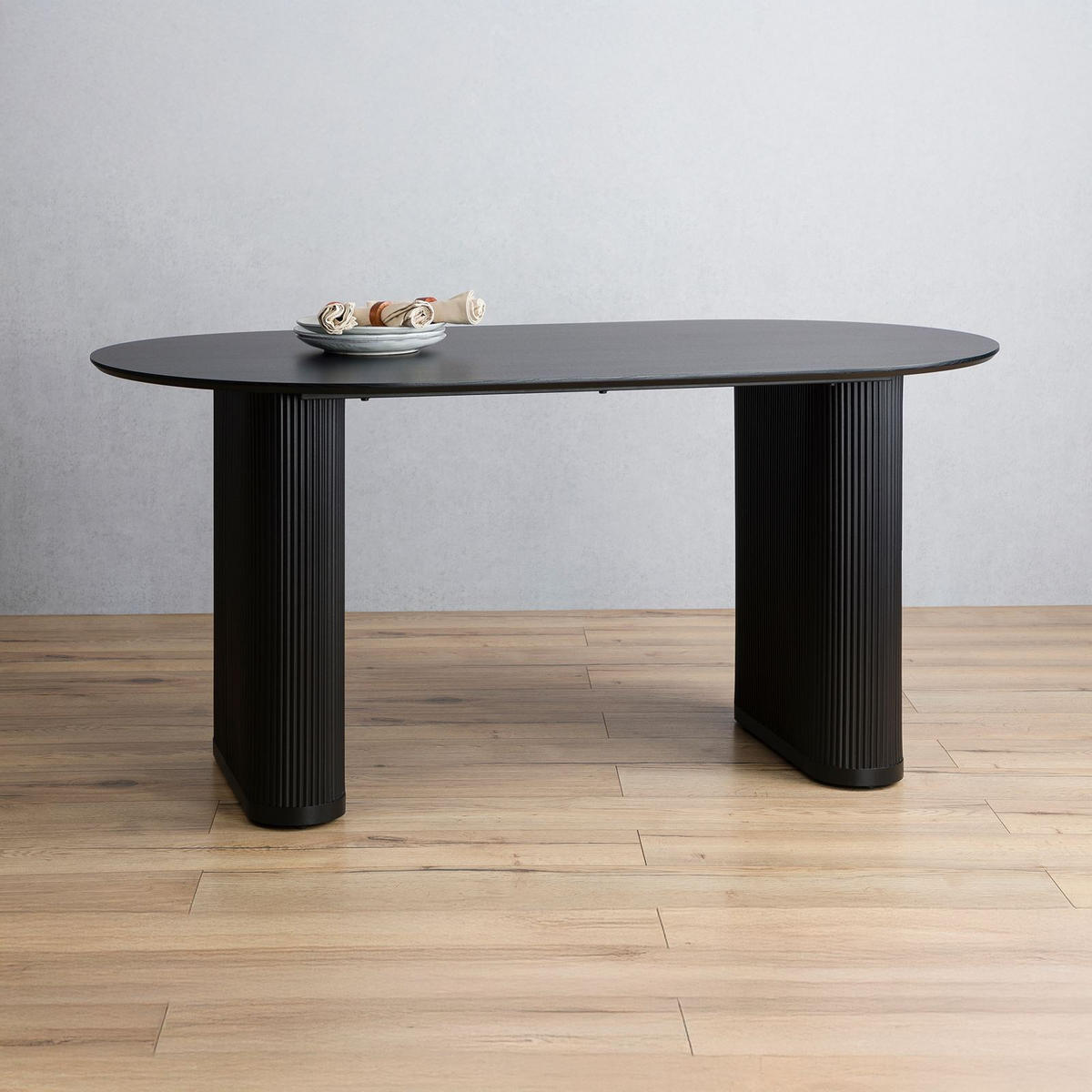 ESSTISCH MAXIM - Schwarz, Metall (90/160/75cm) - IDIMEX