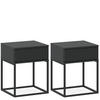 NACHTTISCH RECTUS 2-er Set - Anthrazit/Schwarz, Holzwerkstoff (40/52/39cm) - KONSIMO®