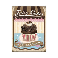 MAGNET 6/8 cm Home & Country Fairy Cakes Chocolate Cream - Multicolor, Metall (6/8/0.1cm) - Nostalgic-Art