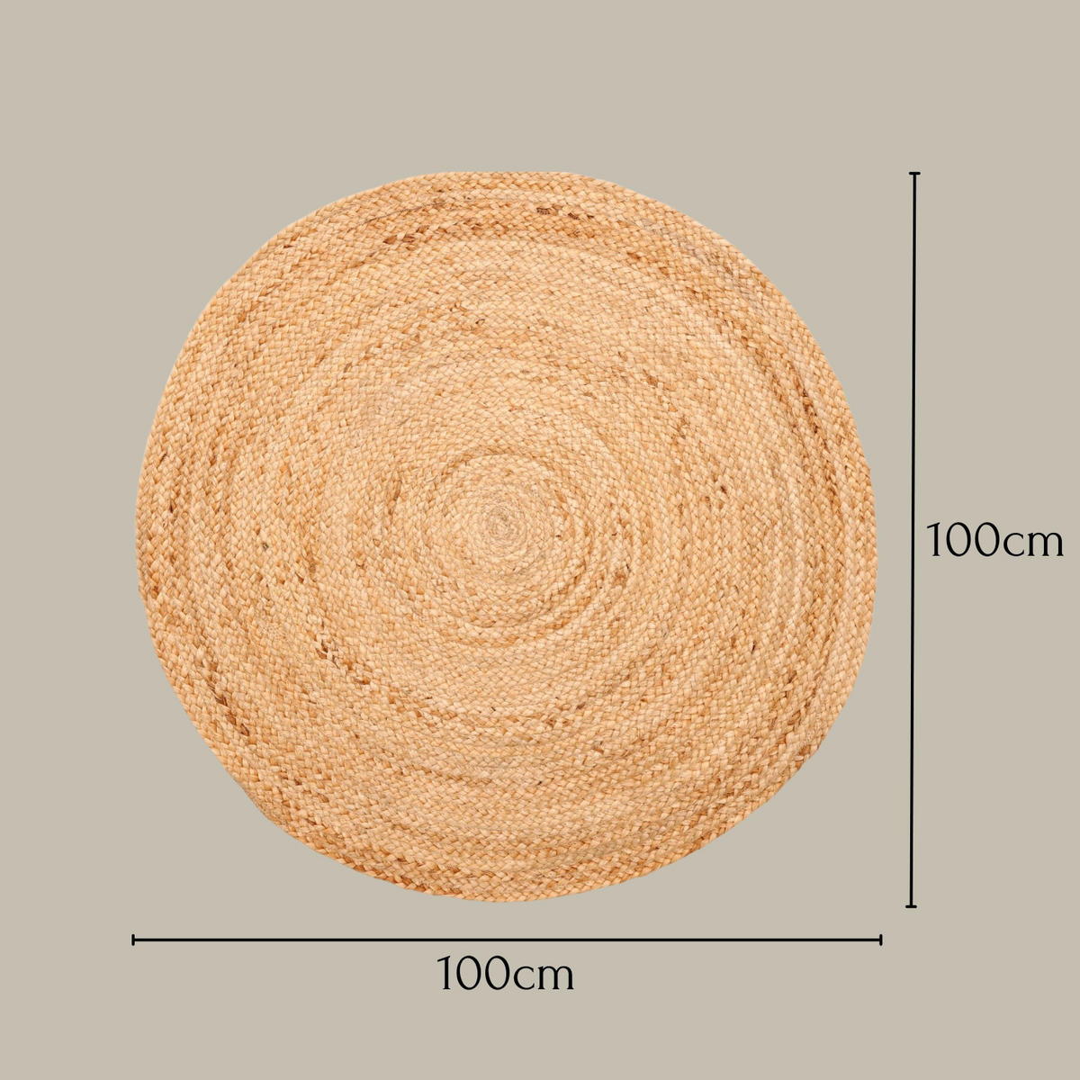 JUTETEPPICH Nitin natur 100/100 cm - Naturfarben, Naturmaterialien (100/100cm) - My-Rug