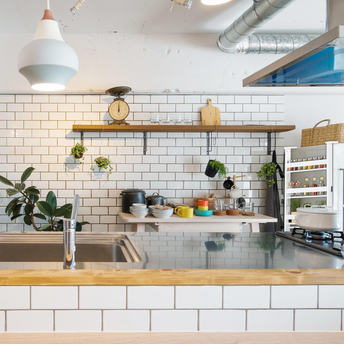 HÄNGEREGAL Kühlschrank - Weiß, Holzwerkstoff/Metall (42/74/20cm) - Relaxdays