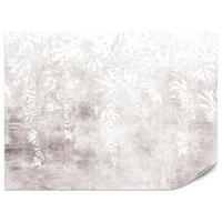 FOTOTAPETE für Küche Abstrakte Pflanzen auf Beton Vintage 200x140 - Beige/Braun, Papier (200/140cm) - Muralo