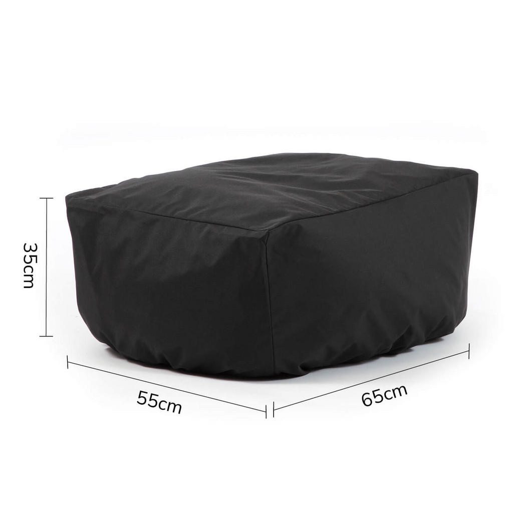 Thumbnail - Mokebo Schutzhülle, Schwarz, Textil, 60x25x45 cm, Oeko-Tex®, Wohnzimmer, Hocker, Poufs