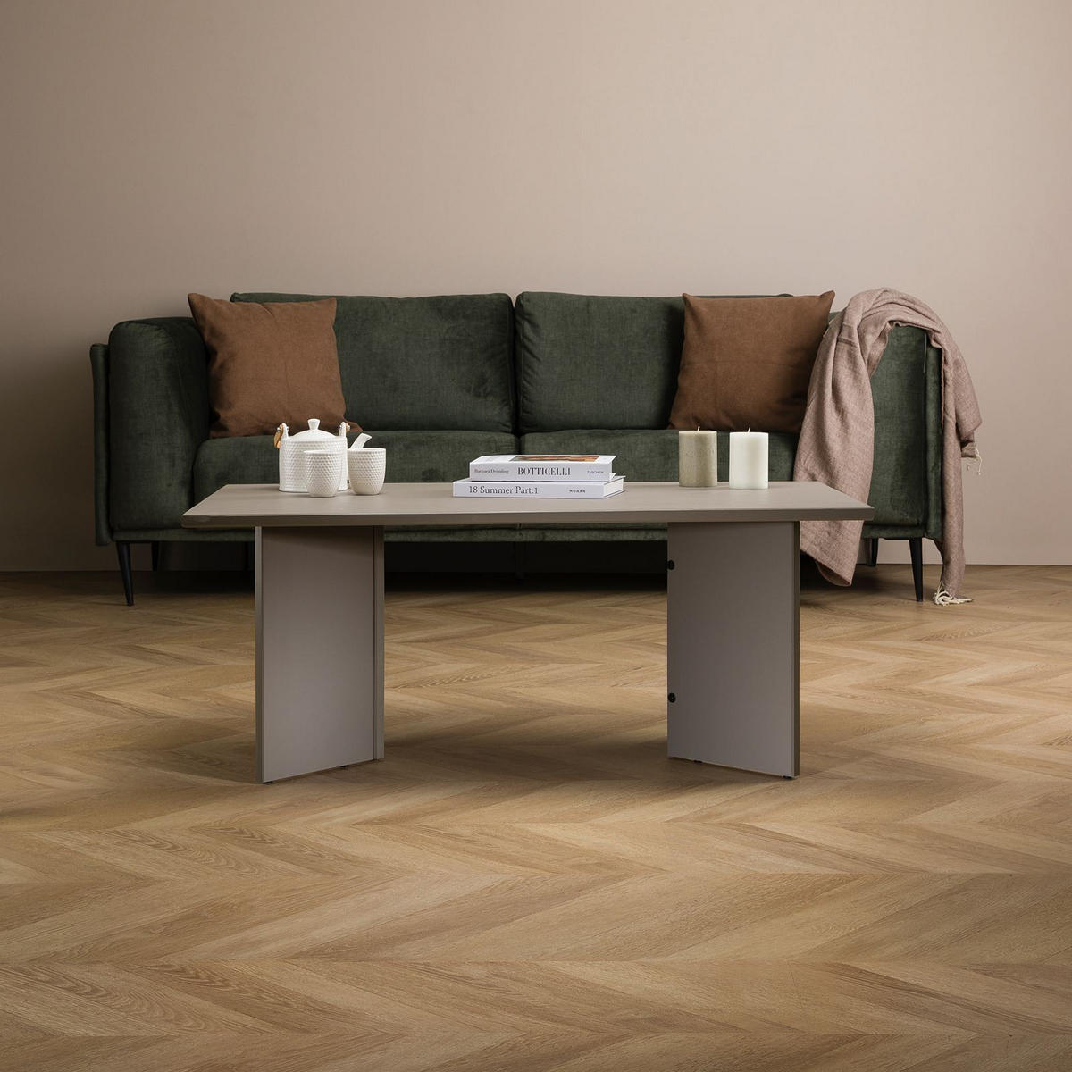 COUCHTISCH MESA weiß - Weiß, Holz (60/110/45cm) - IDIMEX