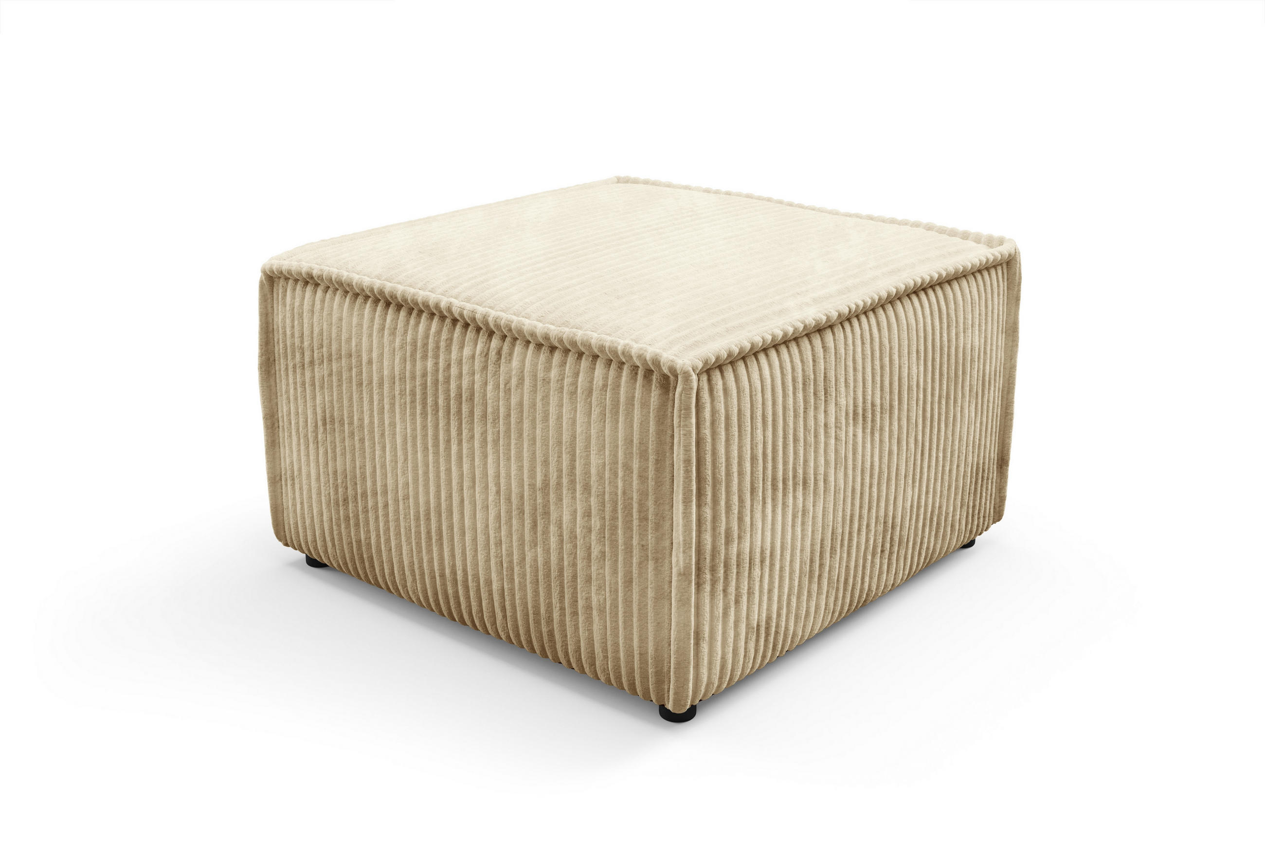 POLSTERHOCKER TESSO Modern Sitzhocker, Fußhocker Beige - Beige, Holzwerkstoff/Kunststoff (76/41/76cm) - MASSENO