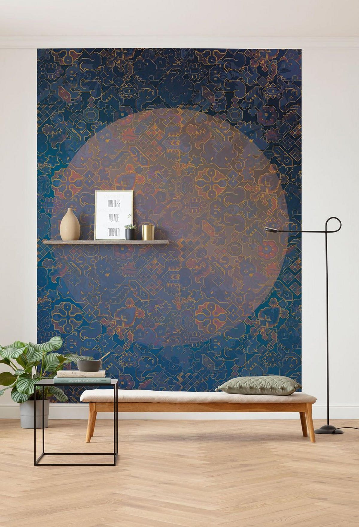 FOTOTAPETE der Mond 200 x 270 cm - Blau, Papier (200/270cm) - Sanders & Sanders