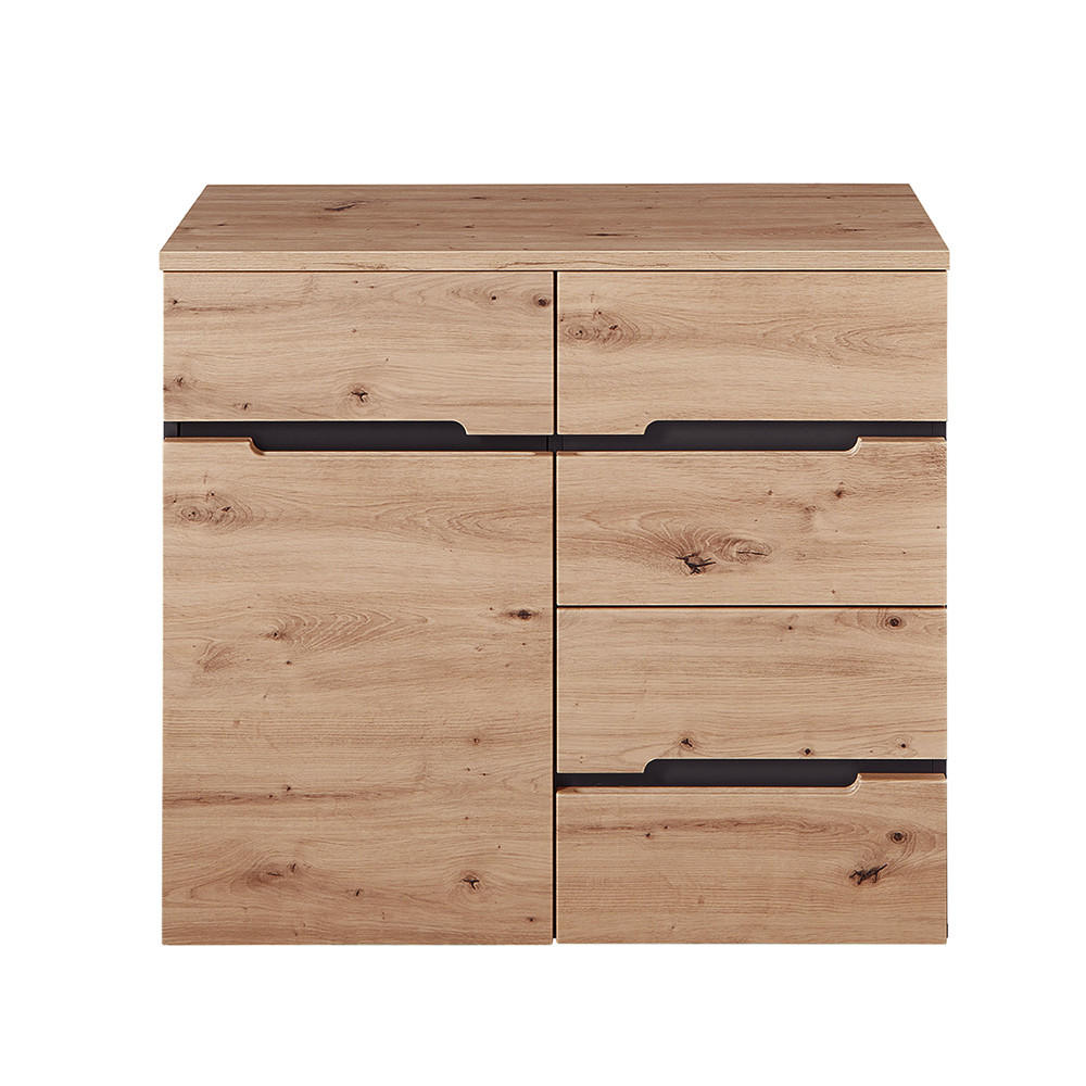 KOMMODE Manresa-36 - Braun, Holzwerkstoff (90/82/38cm) - Lomado