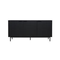 SIDEBOARD NYLA - Schwarz, 154 x 73 cm - Schwarz, Holzwerkstoff (154/73/42cm) - Home Deluxe