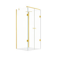 DUSCHKABINE Emma 90 x 100 x 90 x 180 cm U-Form Gold inkl. Duschwanne & Siphon - Goldfarben, Glas (90/90/180cm) -  Glaswerk Westfalen