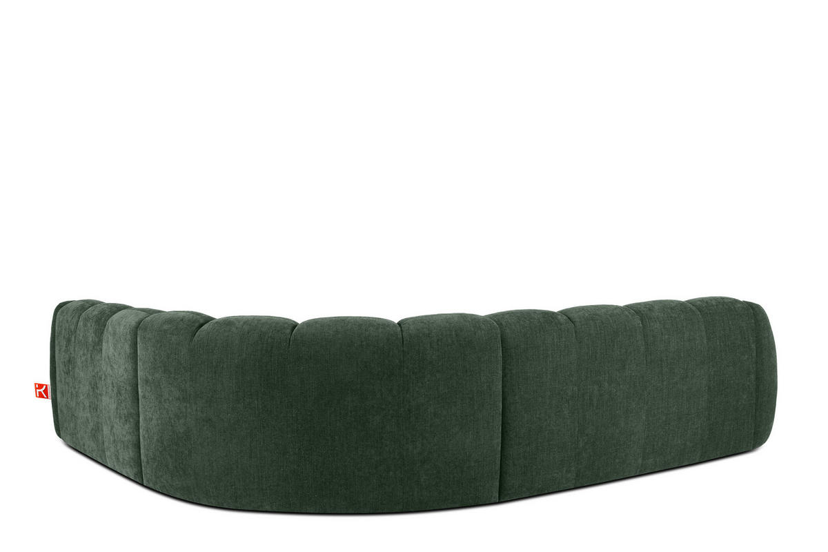 ECKSOFA RECHTS FLAVA, Dunkelgrün - Dunkelgrün, Holz/Holzwerkstoff (310/270cm) - KONSIMO®