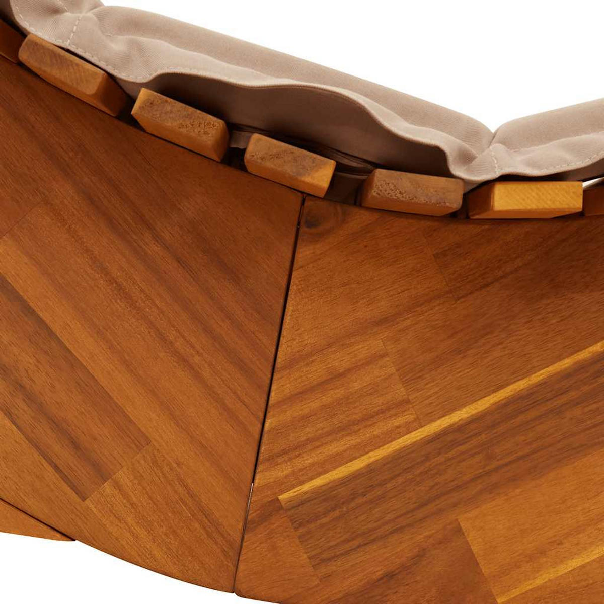 SCHAUKELLIEGE Mit Auflage Massivholz Akazie - Hellbraun/Braun, Holz (60/74/154cm) - vidaXL