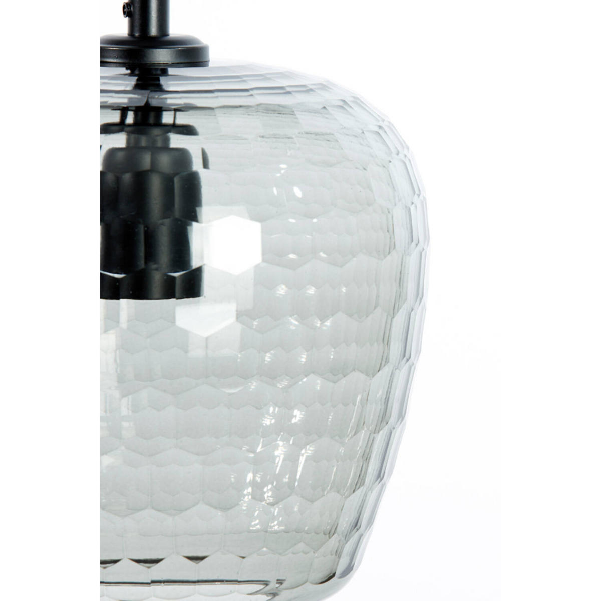 D-HÄNGELAMPE Danita Grau Ø20/26 cm - Grau, Glas (20/20/26cm) - Light & Living