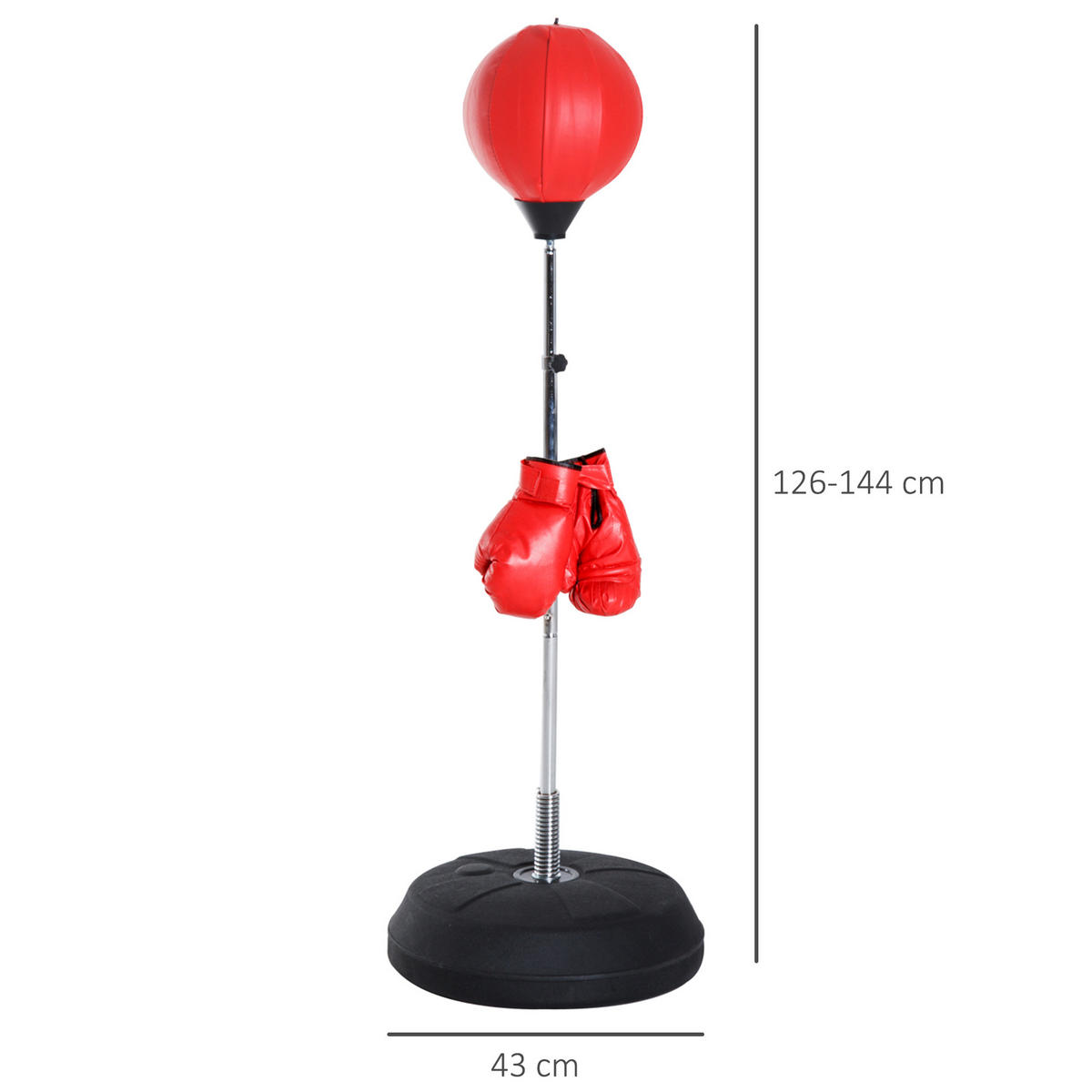BOXSACK, Kunststoff, Rot, 43L x 43B x 144H cm - Rot, Kunststoff (43/43cm) - HOMCOM