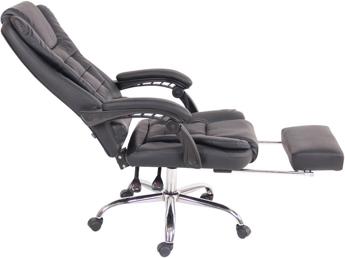 BÜROSTUHL Onix, Kunstleder Schwarz - Schwarz, Textil/Metall (67/125/68cm) - TPFLiving