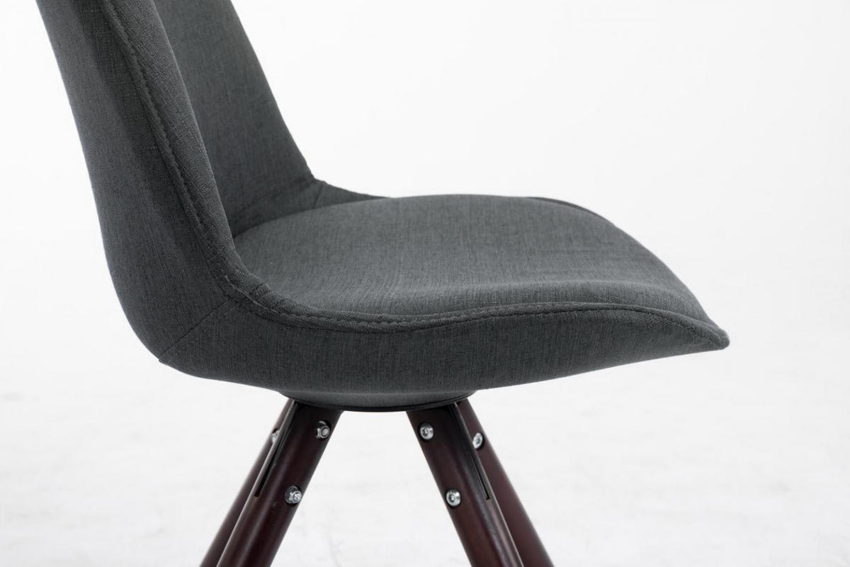 STUHL Stoff dunkelgrau - Dunkelgrau/Cappuccino, Holz/Textil (48/84/56cm) - CLP