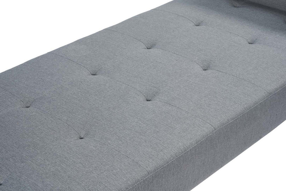 RÉCAMIERE Stoff grau - Grau, Textil (200/38/80cm) - ebuy24