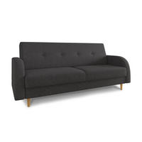 SCHLAFSOFA Kelso - Beige/Schwarz, Holz/Textil (215/89/89cm)