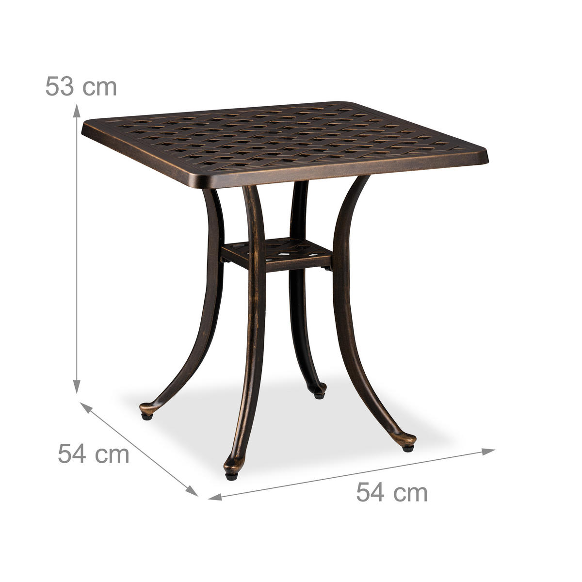 GARTENTISCH - Multicolor, Kunststoff/Metall (54/54/53cm) - Relaxdays