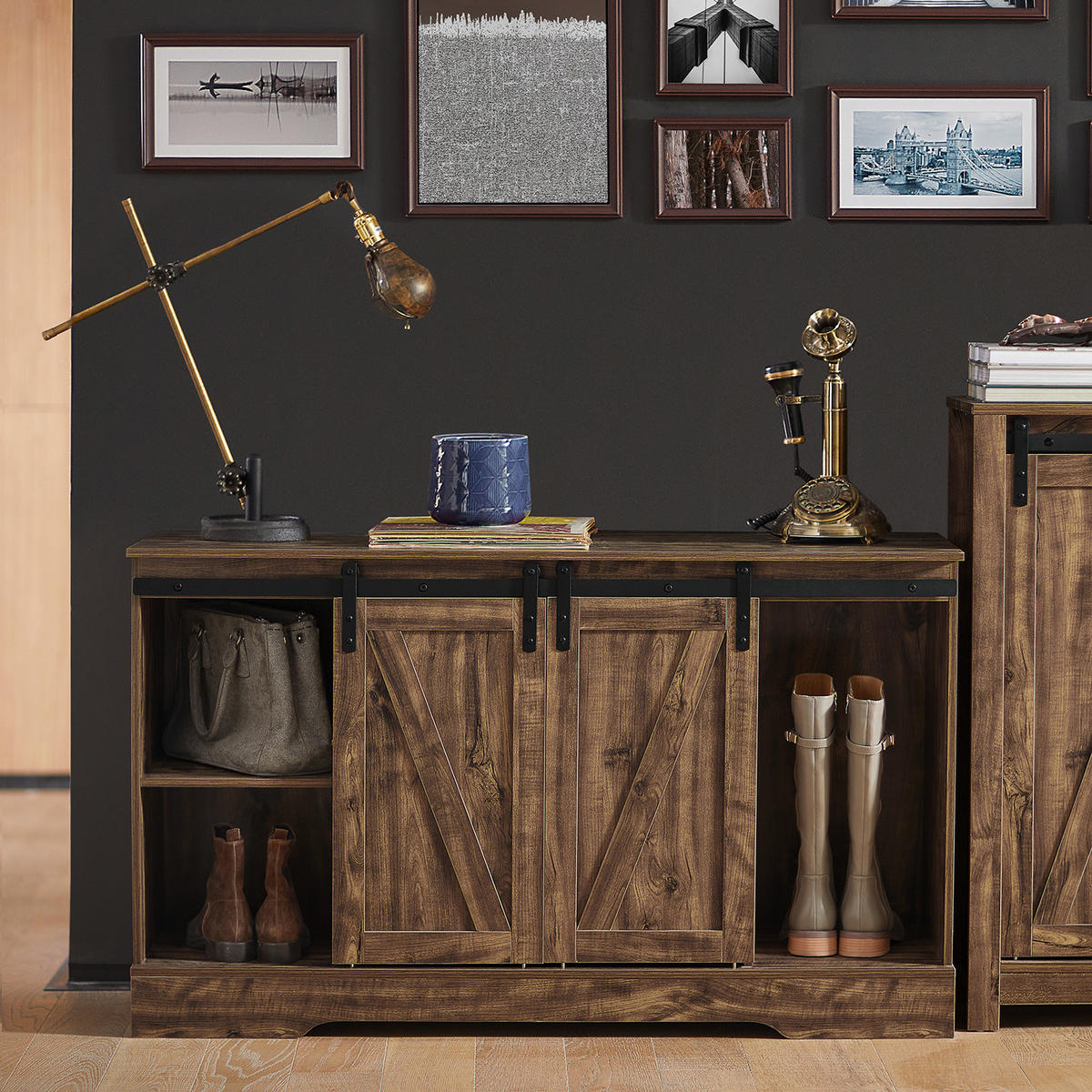 SIDEBOARD Vintage - Naturfarben, Holzwerkstoff (120/70/40cm) - SoBuy