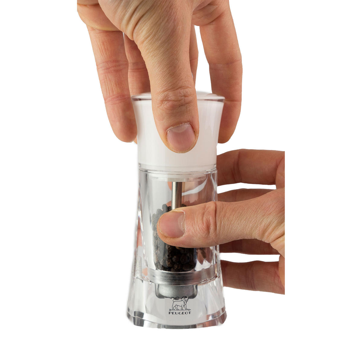 PFEFFERMÜHLE Molene 14cm Acryl-ABS Weiß Stahlmahlwerk - Weiß, Kunststoff (7/14/7cm) - PEUGEOT