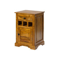 NACHTTISCH Akazie 46x40x65 honig lackiert OXFORD #268 - Braun, Holz (46/65/40cm) - Massivmoebel24