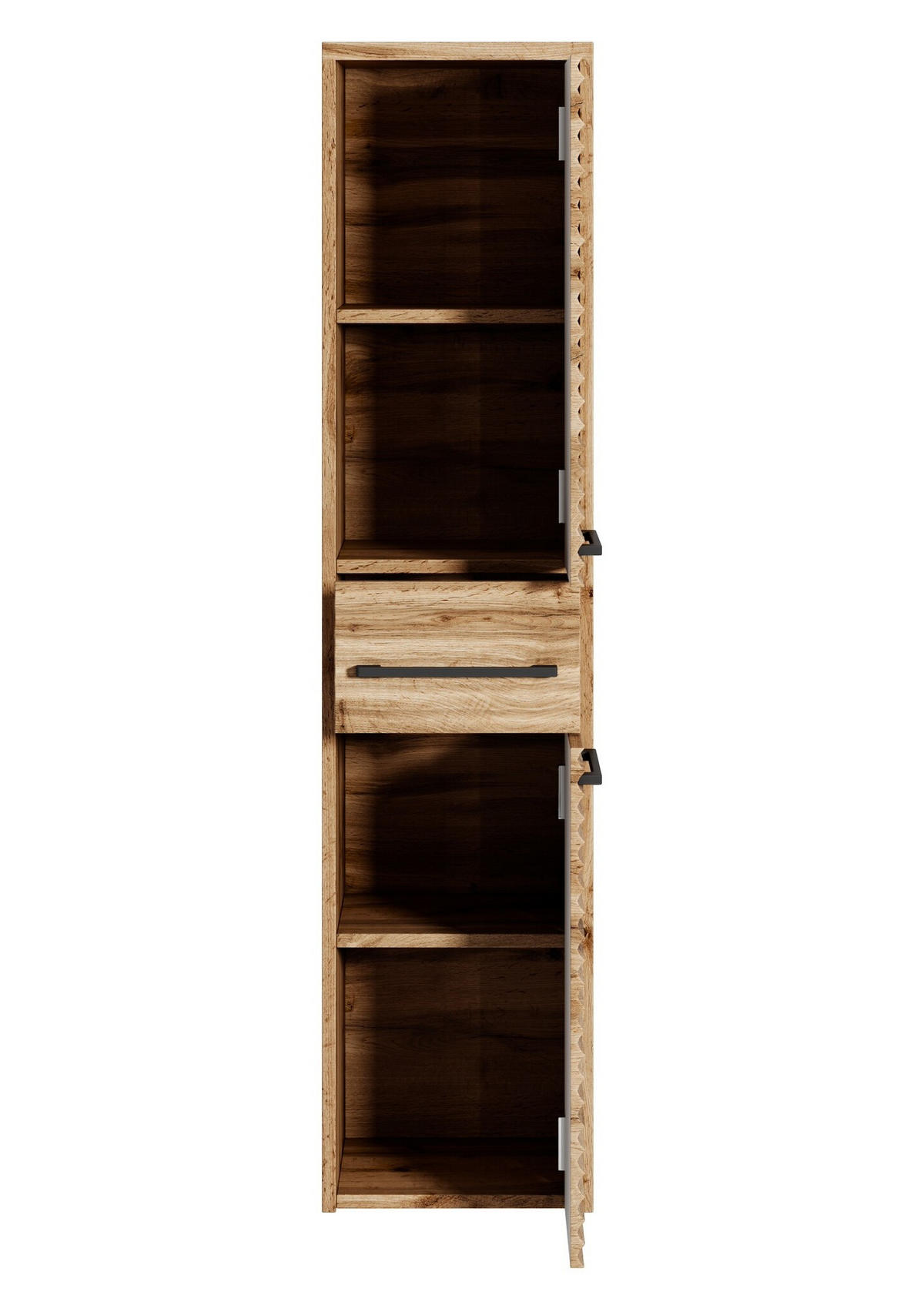 BADEZIMMERSCHRANK Etna mit 2 Türen Eiche - 30 x 35 x 130 cm - Eichefarben, Holz (30/130/35cm) - Badplaats