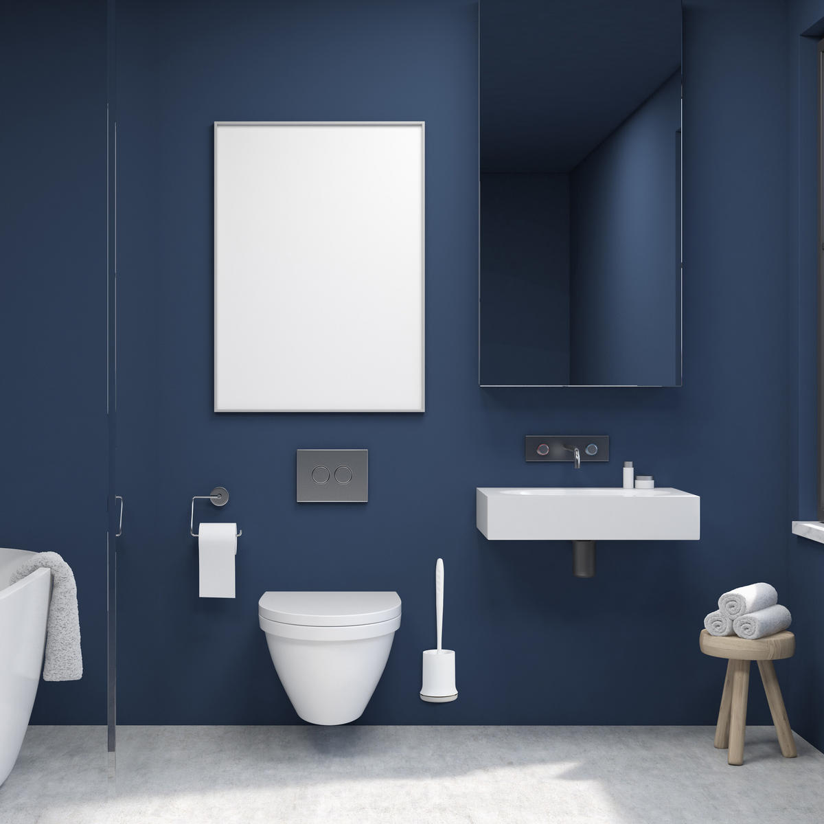 TOILETTENBÜRSTE - Weiß, Kunststoff (11/41/11cm) - Relaxdays