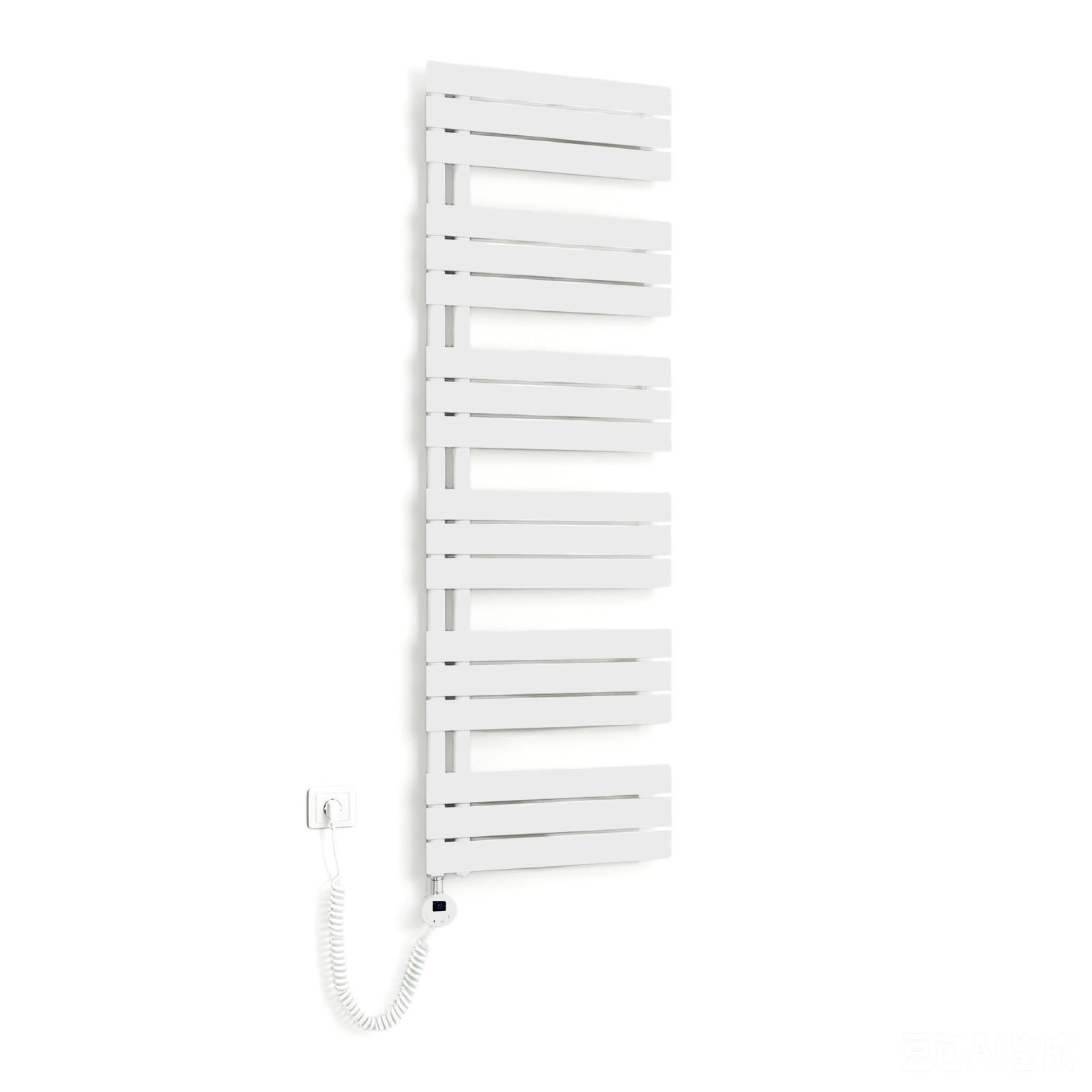 HANDTUCHHEIZKÖRPER 159,9/50 cm weiß elektrisch 1000 W mit WLAN-Thermostat - Weiß, Metall (50/160/5.9cm) - S'AFIELINA