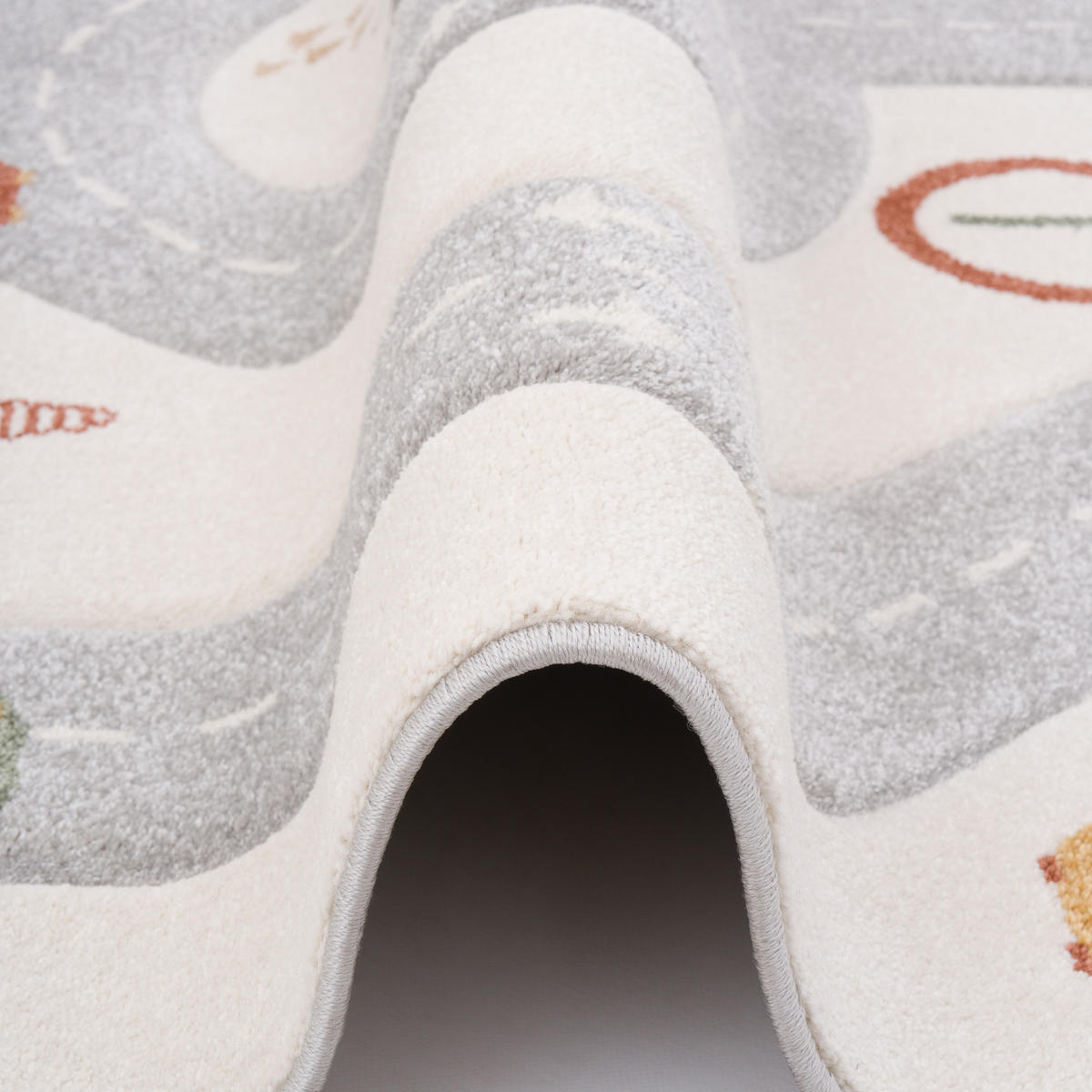 KINDER TEPPICH MAUI KIDS RENNBAHN - Grau, Textil (200/290cm) - Pergamon