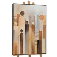 GEMÄLDE Stadt der Figuren Schattenfugenrahmen Grau 120x80 cm - Grau, Holz (120/80cm) - YS-art gallery