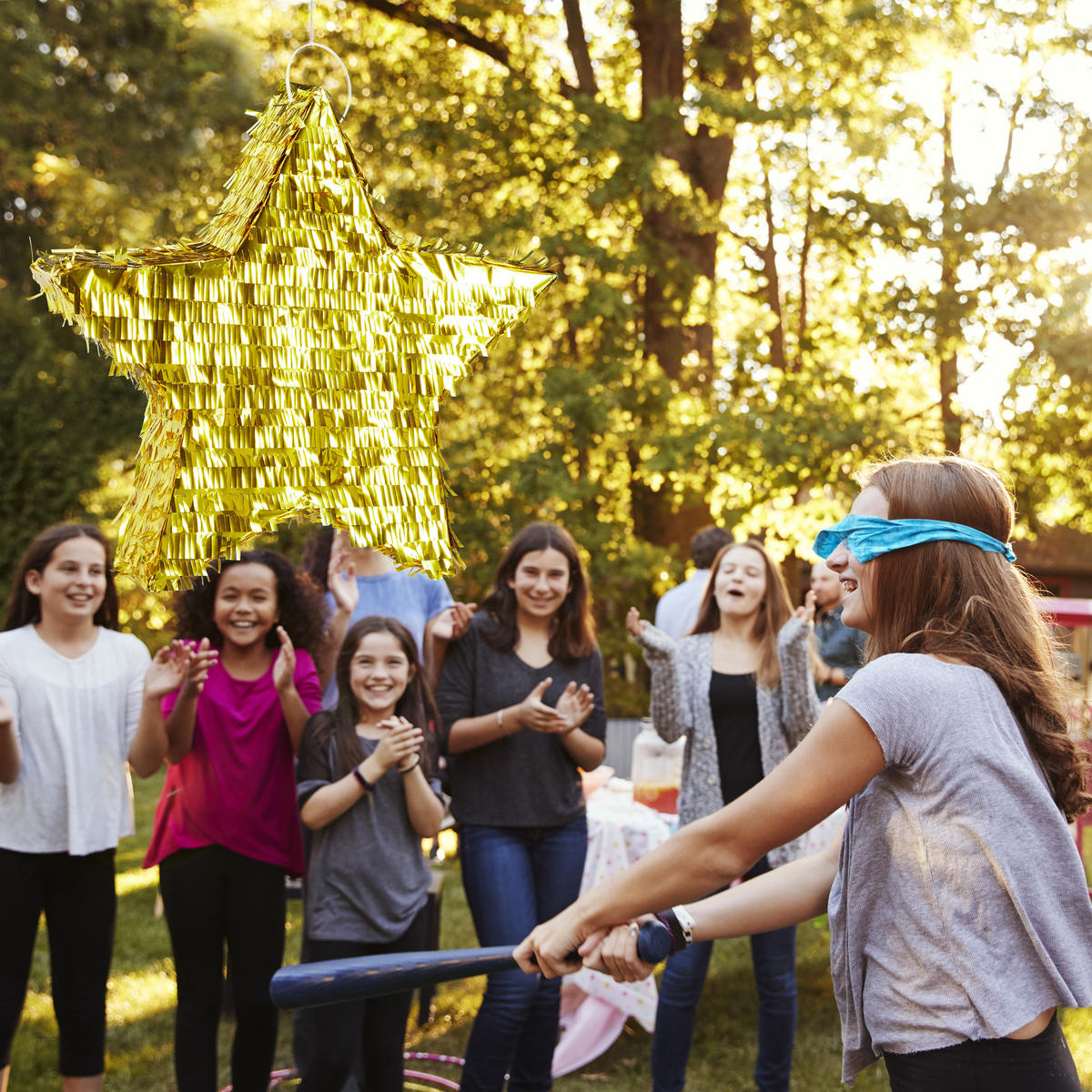 PINATA Stern - Goldfarben, Papier (45/43/9cm) - Relaxdays