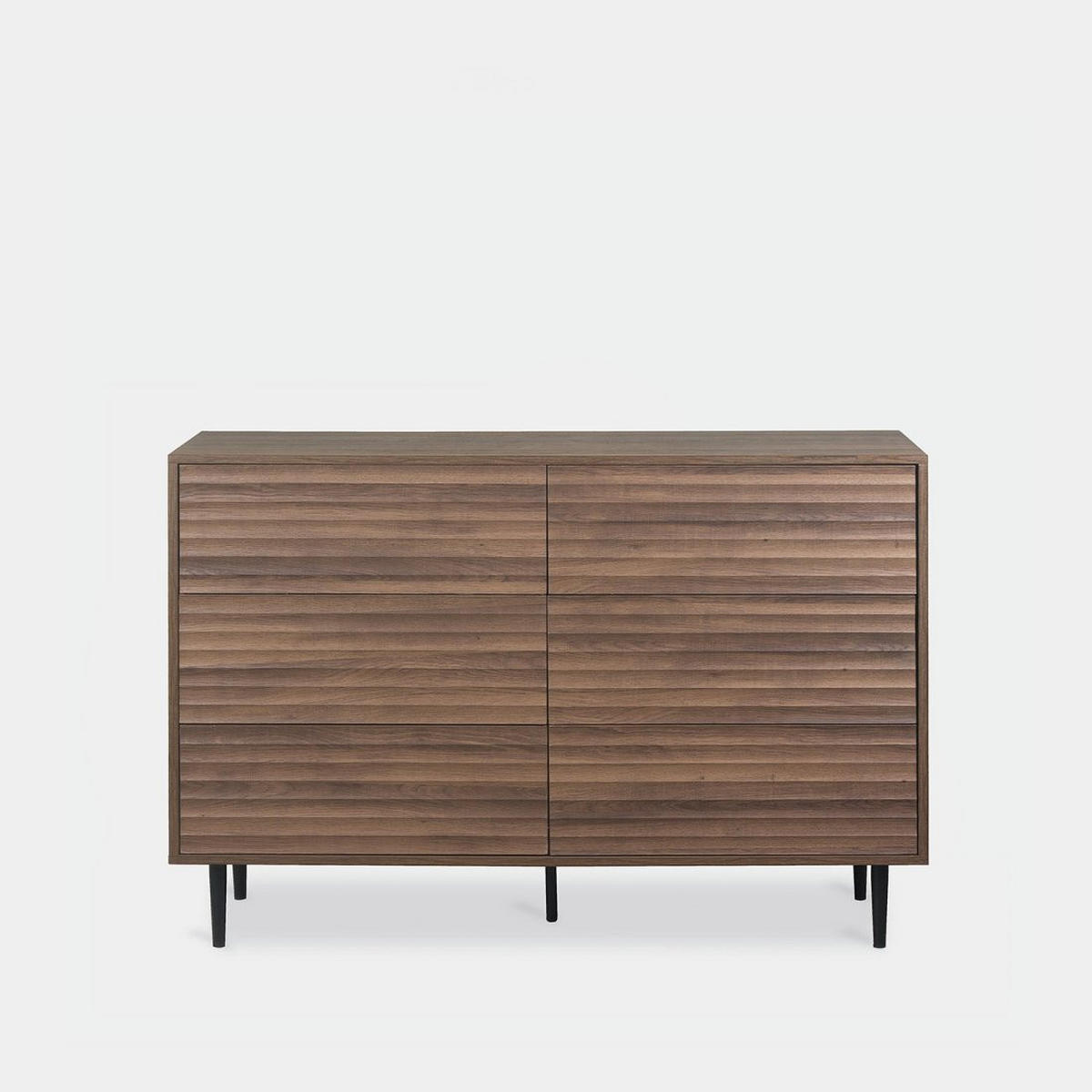 SCHUBLADENKOMMODE DOPPELTE Evoke Walnuss 120 cm x 85 cm - Walnussfarben, Holzwerkstoff (120/85/40cm)