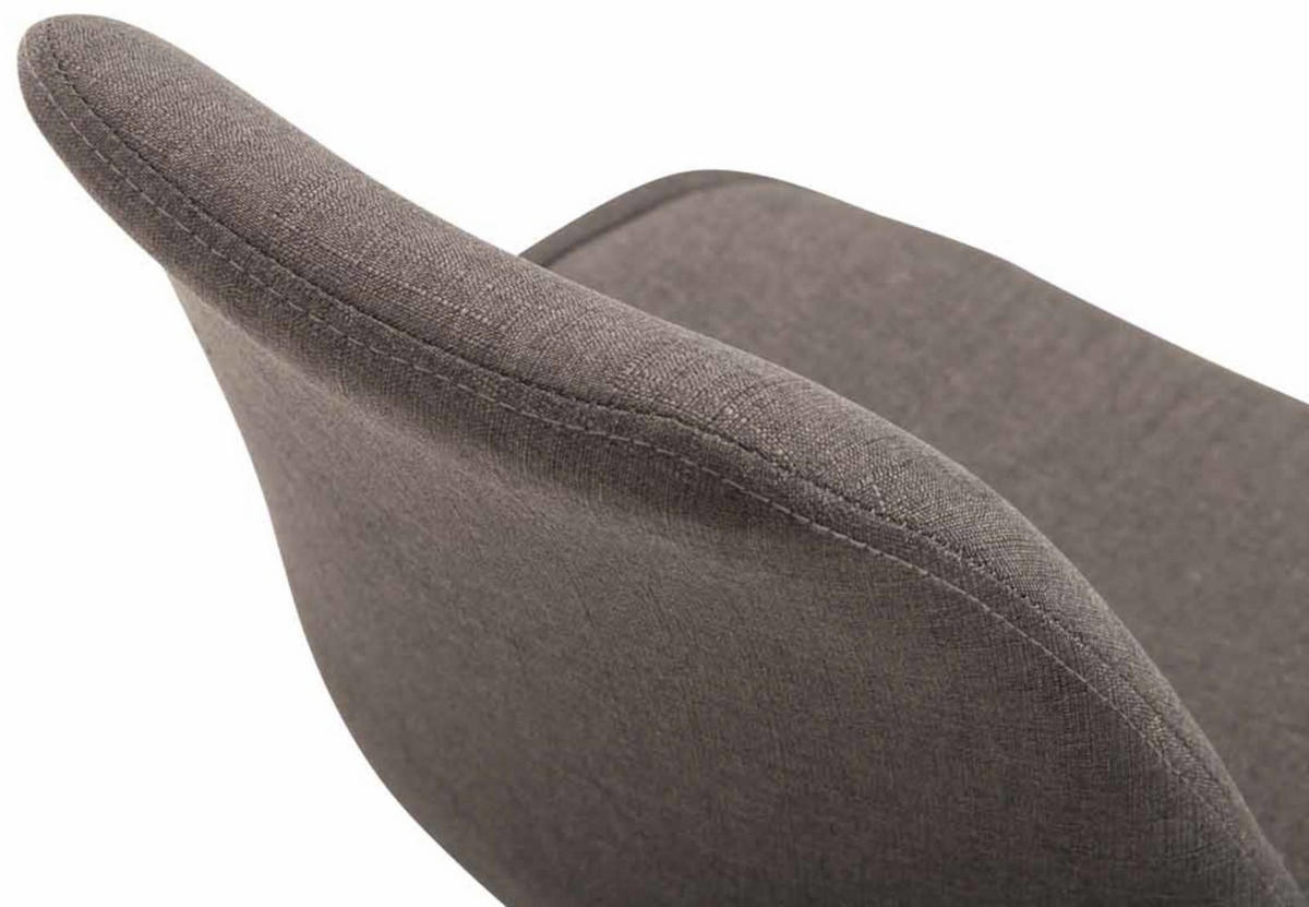 STUHL 4er Set Stoff dunkelgrau - Chromfarben/Dunkelgrau, Textil/Metall (48/76/57cm) - CLP