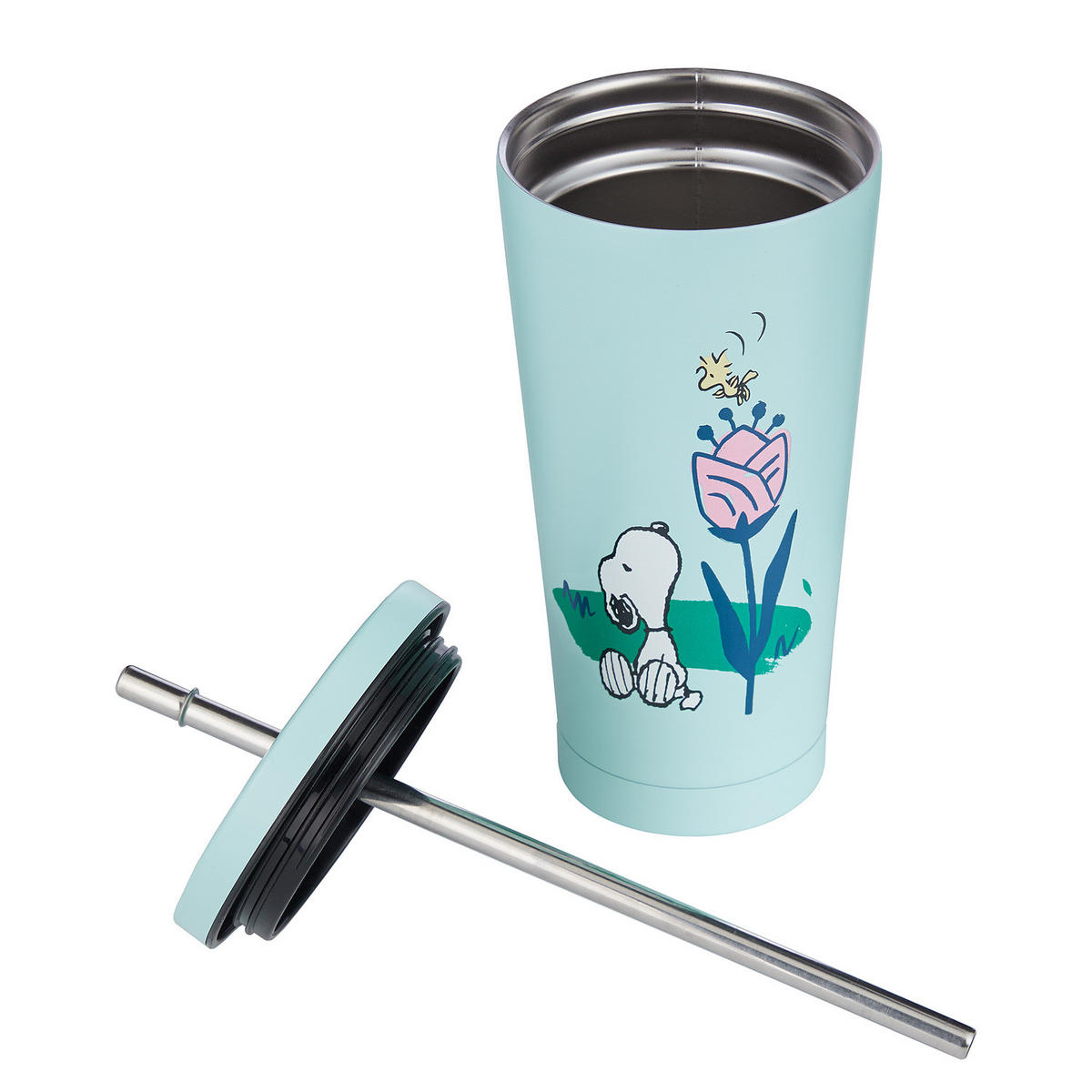 TRINKBECHER Peanuts - Hellblau, Metall (0.5L) - Butlers