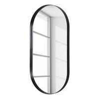 SPIEGEL - Schwarz - Schwarz, Holzwerkstoff/Metall (50/100/4cm) - home24