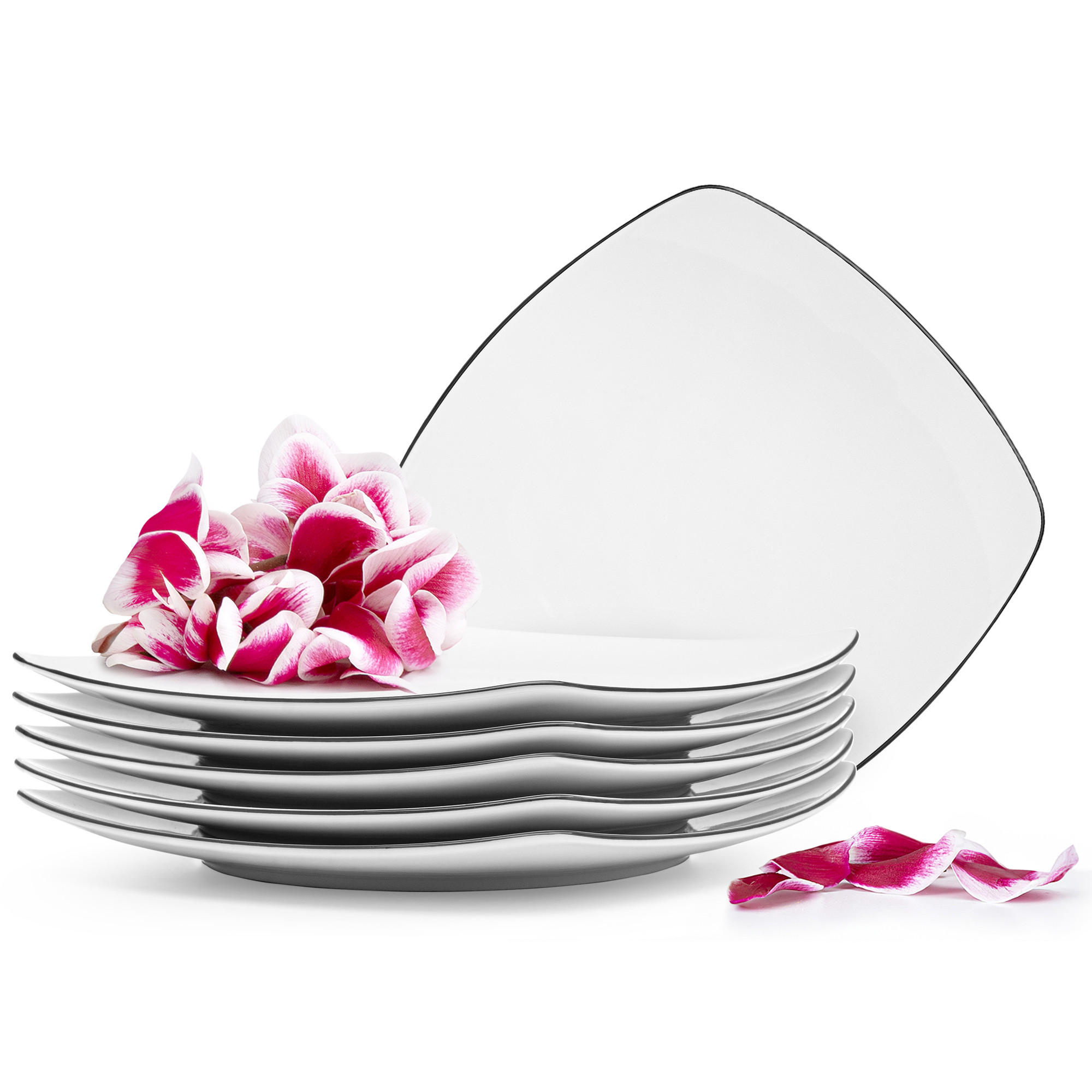 DESSERTTELLER CARLINA 6-tlg - Weiß, Keramik (19cm) - KONSIMO®