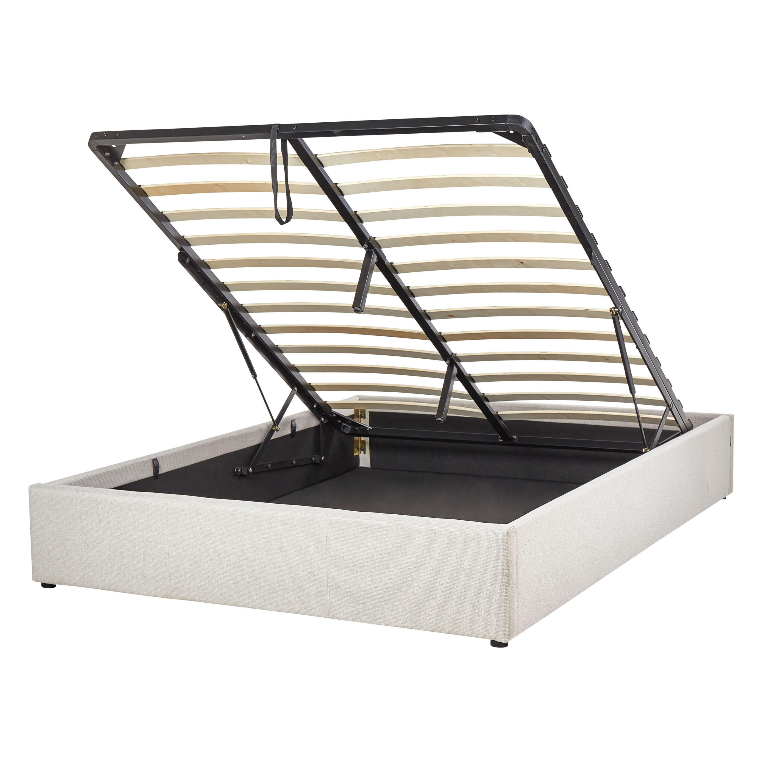 POLSTERBETT 140/200 cm Beige Dinan - Beige, Textil (140/200cm) - Beliani