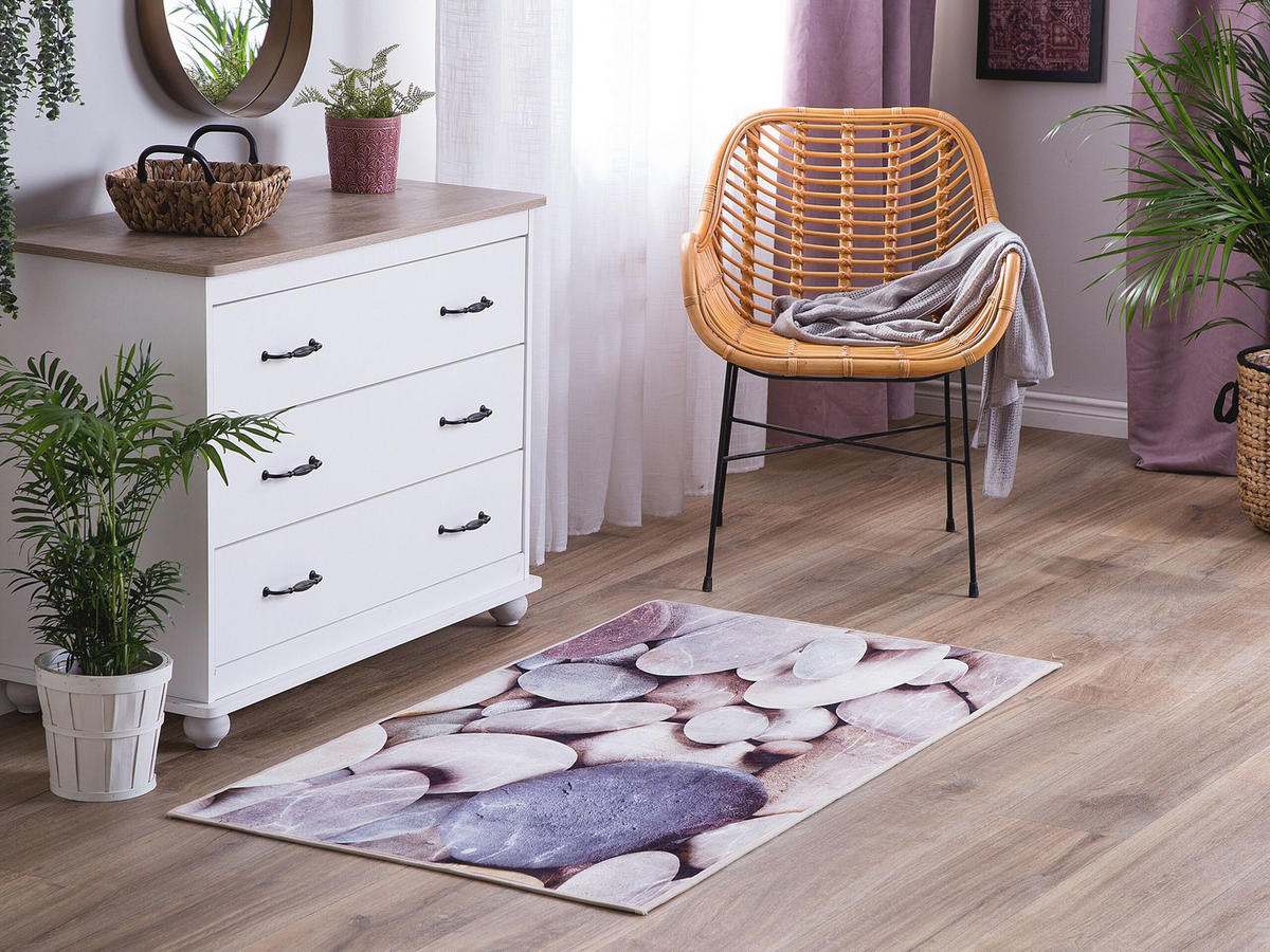 KURZFLOR-TEPPICH Denizli 150/80 cm - Multicolor, Kunststoff (80/150cm) - Beliani