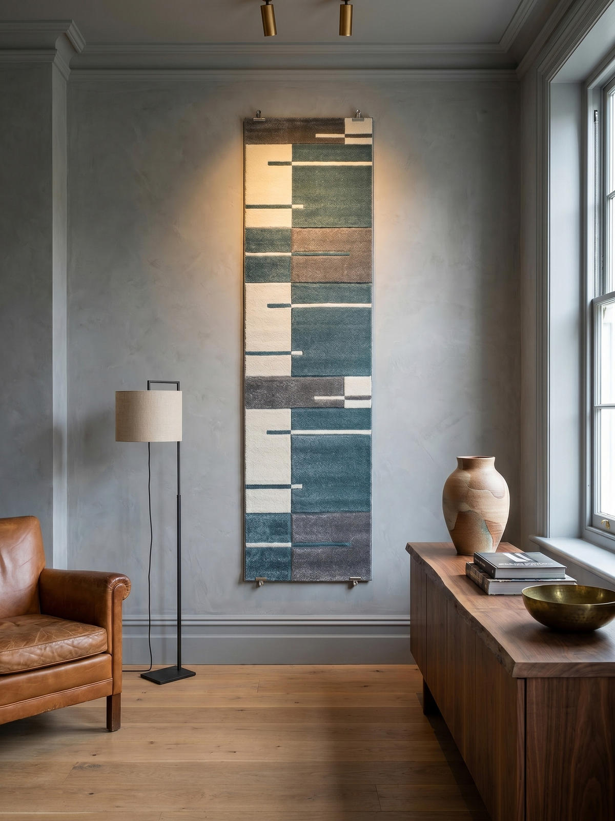 KURZFLORTEPPICH LATEMAR, kariert, Blau, 80 x 300 cm - Blau, Textil (80/300cm) - KADIMA DESIGN