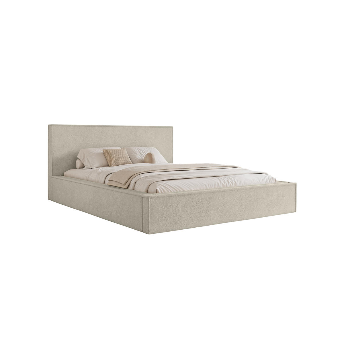 POLSTERBETT MENDOCINO LIGHT 120x200 cm, Beige - Beige, Textil - Fedve