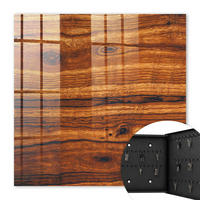 SCHLÜSSELBOX Schwarz 30x30 cm- Türöffnung nach rechts - Holzstruktur - Braun, Metall (30/30/5cm) - TULUP