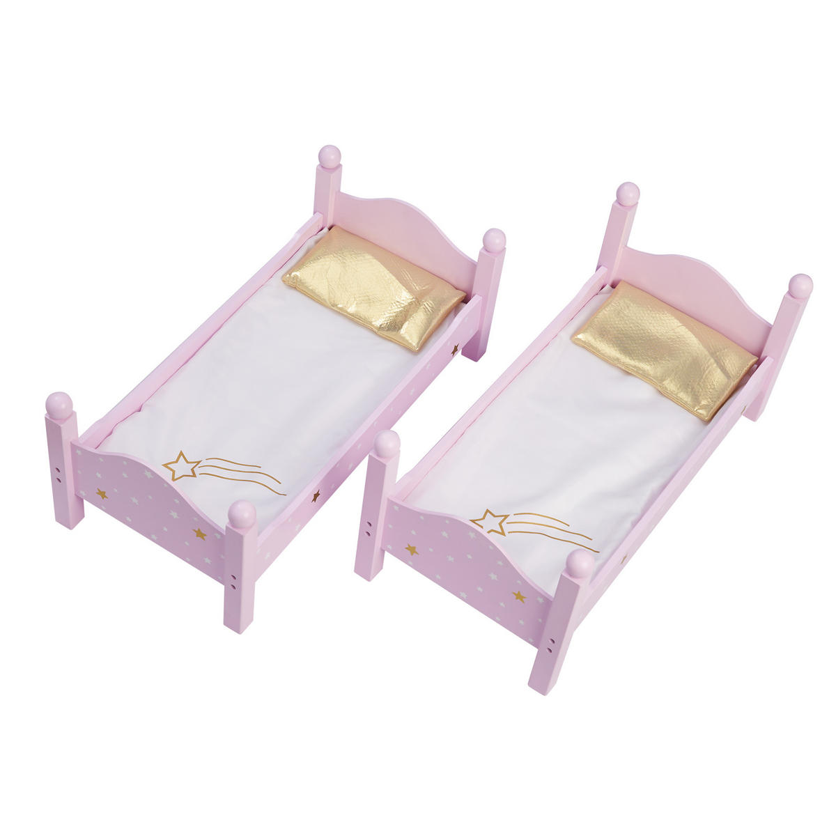 PUPPENBETT aus Holz, Rosa, 44cm - Pink, Holzwerkstoff (27/44/51cm) - Teamson Kids