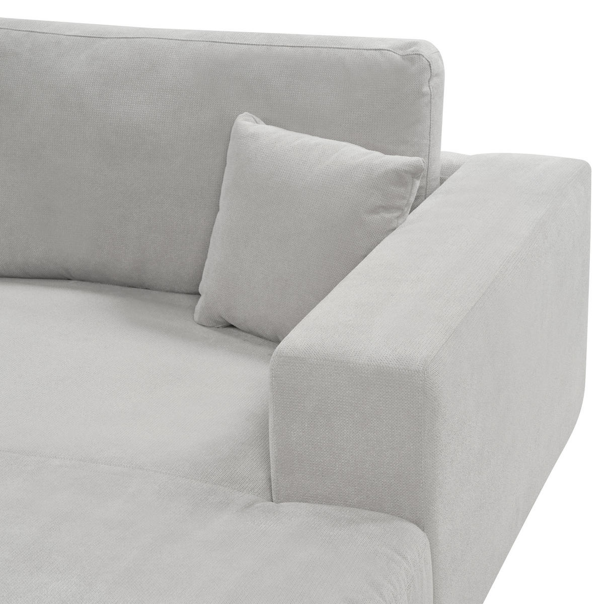 3-SITZER-ECKSOFA hellgrau rechtsseitig Lofoten - Schwarz/Grau, Textil (250/190cm) - Beliani